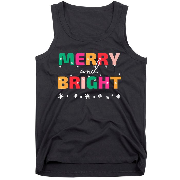 Merry And Bright Winter Holiday Christmas Hannukah Kwanzaa Premium Tank Top