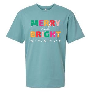 Merry And Bright Winter Holiday Christmas Hannukah Kwanzaa Premium Sueded Cloud Jersey T-Shirt