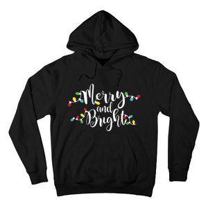 Merry And Bright Christmas Lights Gift Long Sleeve Hoodie