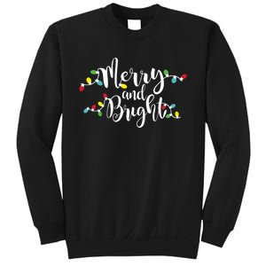 Merry And Bright Christmas Lights Gift Long Sleeve Sweatshirt