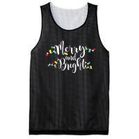 Merry And Bright Christmas Lights Gift Long Sleeve Mesh Reversible Basketball Jersey Tank