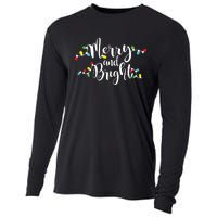 Merry And Bright Christmas Lights Gift Long Sleeve Cooling Performance Long Sleeve Crew