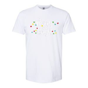 Merry And Bright Christmas Lights Gift Long Sleeve Softstyle CVC T-Shirt