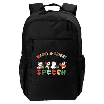 Merry And Bright With Speech Just Right Xmas Speech Therapy Daily Commute Backpack