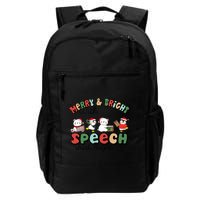 Merry And Bright With Speech Just Right Xmas Speech Therapy Daily Commute Backpack