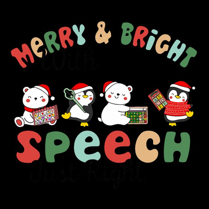 Merry And Bright With Speech Just Right Xmas Speech Therapy Daily Commute Backpack