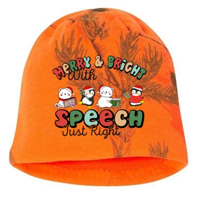 Merry And Bright With Speech Just Right Xmas Speech Therapy Kati - Camo Knit Beanie