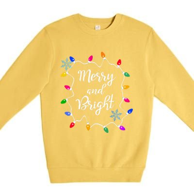 Merry And Bright Christmas Lights Long Sleeve Premium Crewneck Sweatshirt