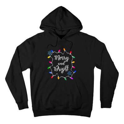 Merry And Bright Christmas Lights Long Sleeve Hoodie