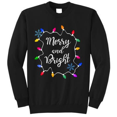 Merry And Bright Christmas Lights Long Sleeve Sweatshirt