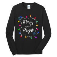 Merry And Bright Christmas Lights Long Sleeve Tall Long Sleeve T-Shirt