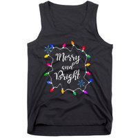 Merry And Bright Christmas Lights Long Sleeve Tank Top