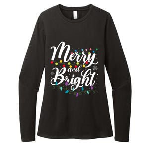 Merry And Bright Xmas Family Matching Christmas Womens CVC Long Sleeve Shirt