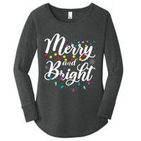 Merry And Bright Xmas Family Matching Christmas Women's Perfect Tri Tunic Long Sleeve Shirt