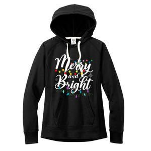 Merry And Bright Xmas Family Matching Christmas Women's Fleece Hoodie