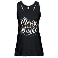 Merry And Bright Xmas Family Matching Christmas Ladies Essential Flowy Tank