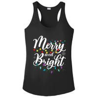 Merry And Bright Xmas Family Matching Christmas Ladies PosiCharge Competitor Racerback Tank