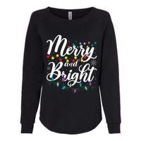 Merry And Bright Xmas Family Matching Christmas Womens California Wash Sweatshirt