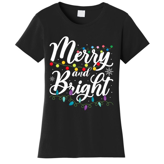 Merry And Bright Xmas Family Matching Christmas Women's T-Shirt