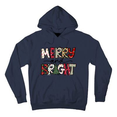 Merry And Bright Christmas Lights Xmas Holiday Family Match Tall Hoodie