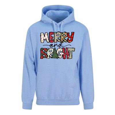 Merry And Bright Christmas Lights Xmas Holiday Family Match Unisex Surf Hoodie