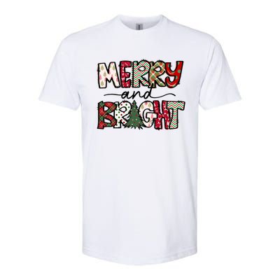 Merry And Bright Christmas Lights Xmas Holiday Family Match Softstyle CVC T-Shirt