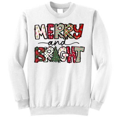 Merry And Bright Christmas Lights Xmas Holiday Family Match Sweatshirt