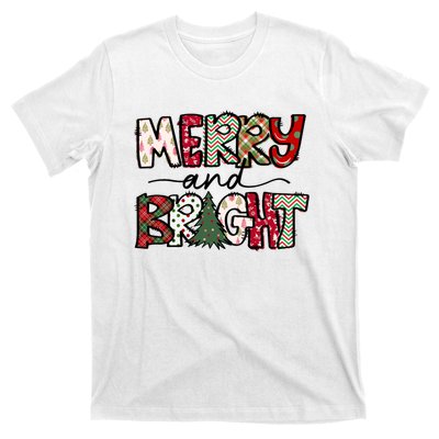 Merry And Bright Christmas Lights Xmas Holiday Family Match T-Shirt