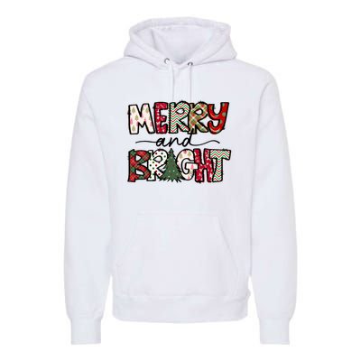 Merry And Bright Christmas Lights Xmas Holiday Family Match Premium Hoodie