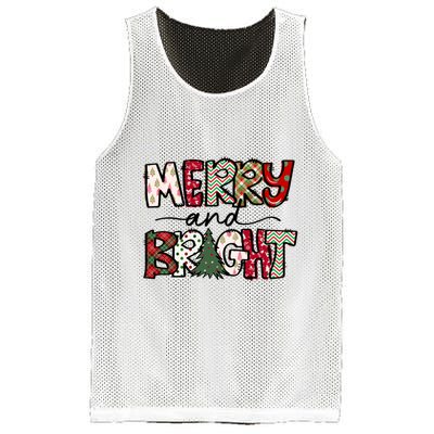 Merry And Bright Christmas Lights Xmas Holiday Family Match Mesh Reversible Basketball Jersey Tank