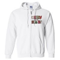 Merry And Bright Christmas Lights Xmas Holiday Family Match Full Zip Hoodie