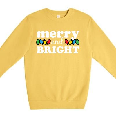 Merry And Bright Christmas Lights Hoodie Premium Crewneck Sweatshirt