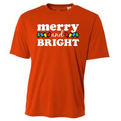 Merry And Bright Christmas Lights Hoodie Cooling Performance Crew T-Shirt