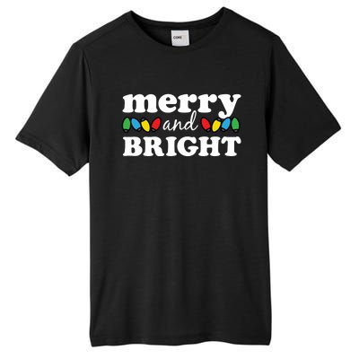 Merry And Bright Christmas Lights Hoodie Tall Fusion ChromaSoft Performance T-Shirt