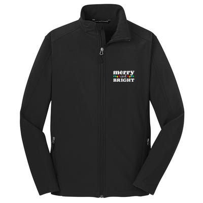 Merry And Bright Christmas Lights Hoodie Core Soft Shell Jacket