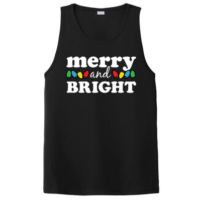 Merry And Bright Christmas Lights Hoodie PosiCharge Competitor Tank