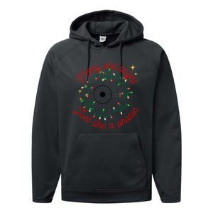 Merry And Bright Just Like A Photon Physics Christmas Performance Fleece Hoodie