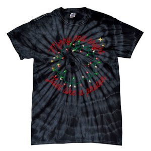 Merry And Bright Just Like A Photon Physics Christmas Tie-Dye T-Shirt