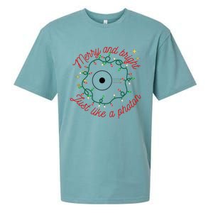 Merry And Bright Just Like A Photon Physics Christmas Sueded Cloud Jersey T-Shirt