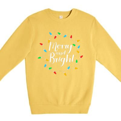 Merry And Bright Christmas Lights Premium Crewneck Sweatshirt