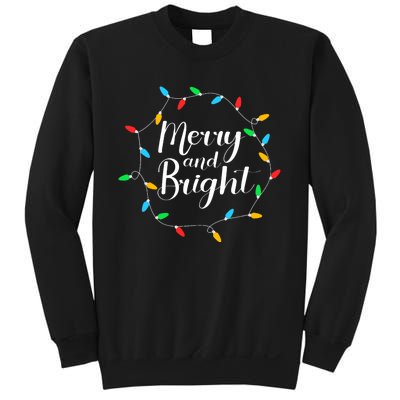 Merry And Bright Christmas Lights Sweatshirt