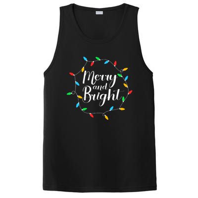 Merry And Bright Christmas Lights PosiCharge Competitor Tank