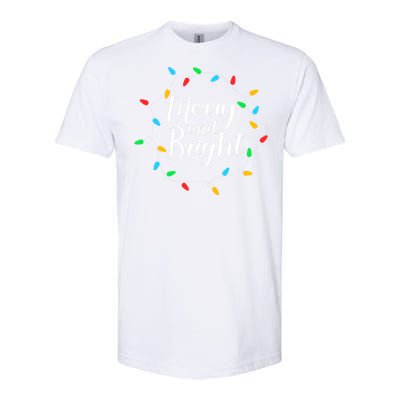 Merry And Bright Christmas Lights Softstyle CVC T-Shirt