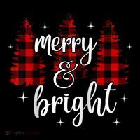 Merry And Bright Matching Family Gifts Xmas Trees Raglan Baseball Tall T-Shirt
