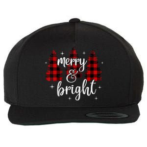 Merry And Bright Matching Family Gifts Xmas Trees Raglan Baseball Wool Snapback Cap