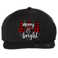 Merry And Bright Matching Family Gifts Xmas Trees Raglan Baseball Wool Snapback Cap