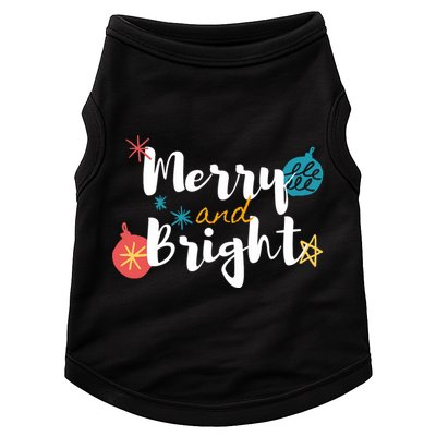 Merry And Bright Christmas Lights Women Xmas Graphic Doggie Tank