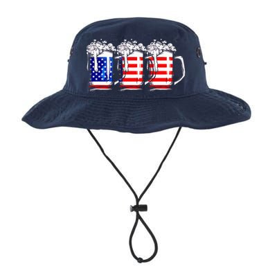 Men American Beer 4th Of July American Flag Legacy Cool Fit Booney Bucket Hat