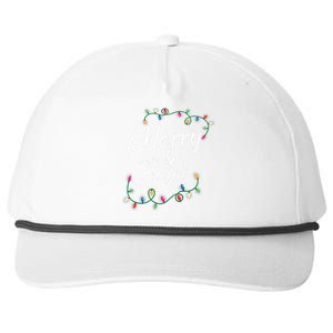 Merry And Bright Christmas Lights Xmas Holiday Family Match Snapback Five-Panel Rope Hat