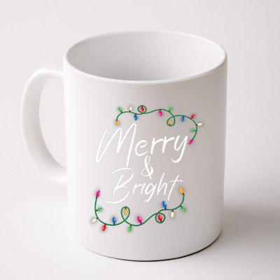 Merry And Bright Christmas Lights Xmas Holiday Family Match Coffee Mug